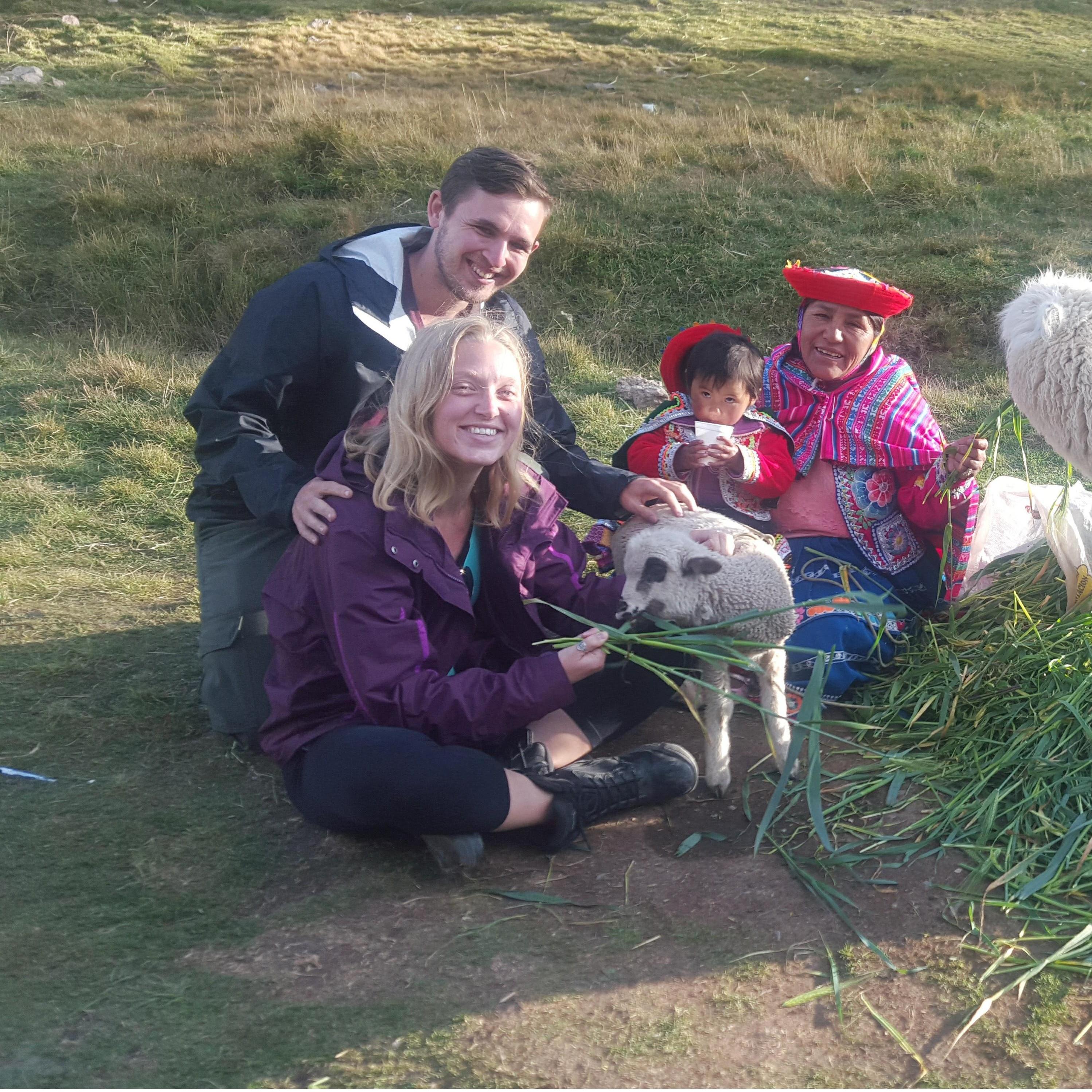 Proud parents of this tiny alpaca!