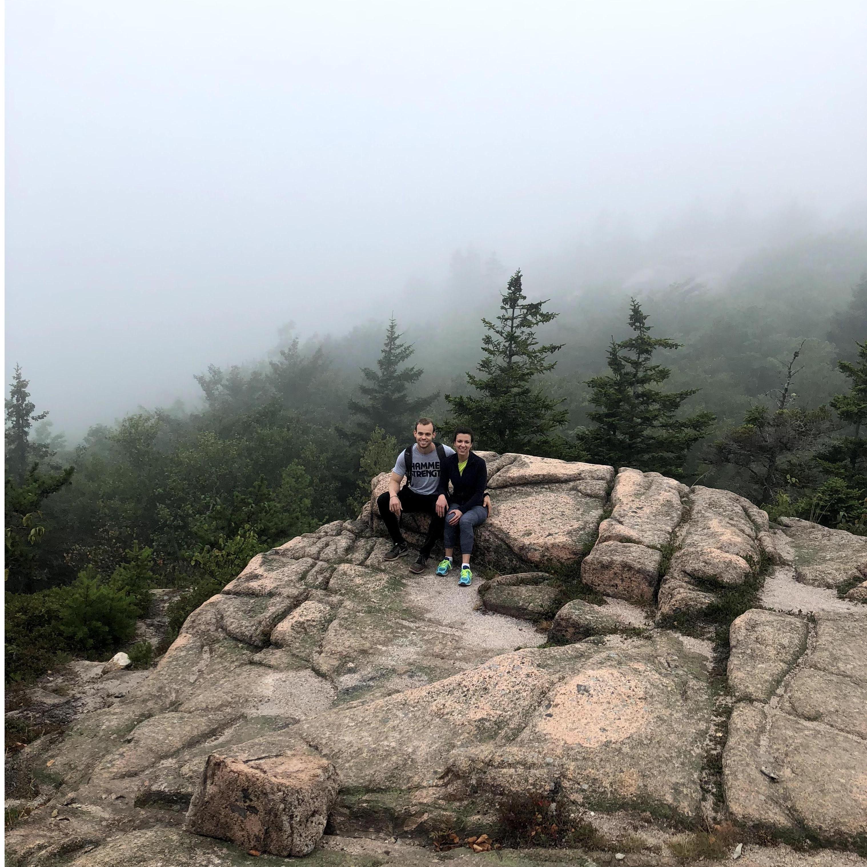 Our first anniversary trip to Acadia National Park! Getting a Miami girl to go hiking is no small feat
