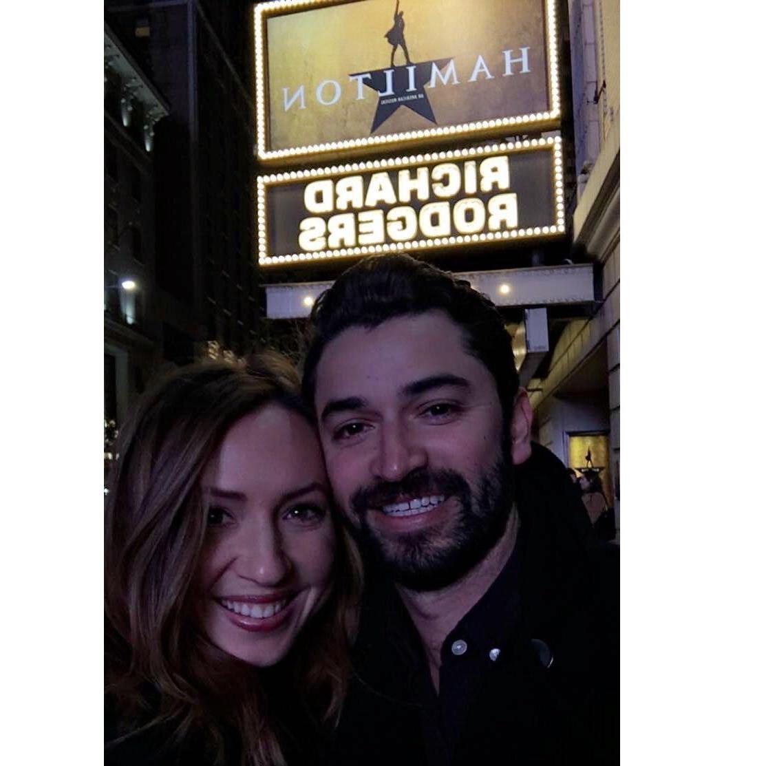 First Broadway show together! Hamilton lottery winners Baby!!