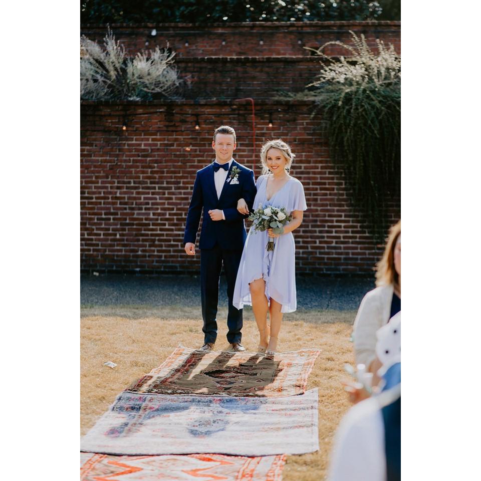 Walking down the aisle for Grace and Roberts big day