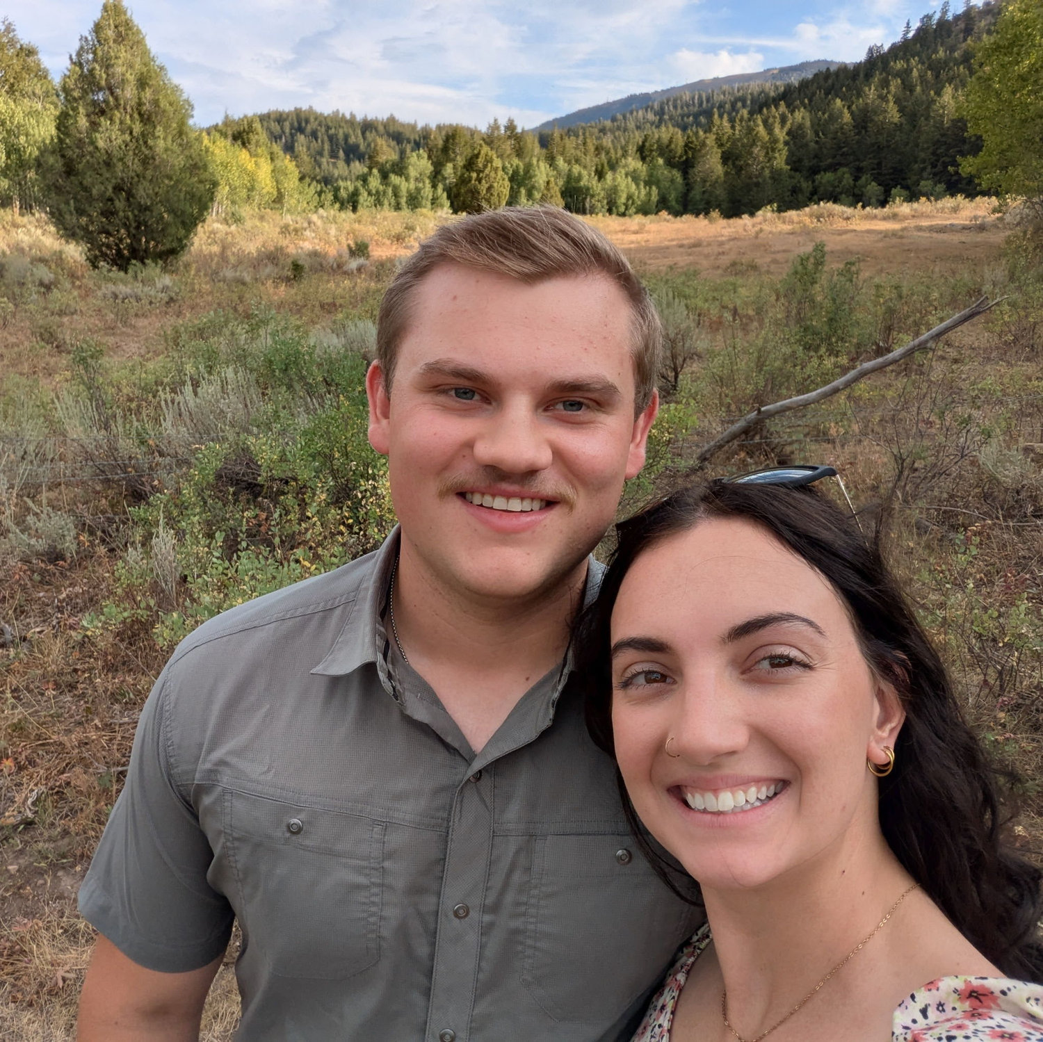 Our last photo as boyfriend and girlfriend, Hyrum proposed a few minutes later! August, 2025