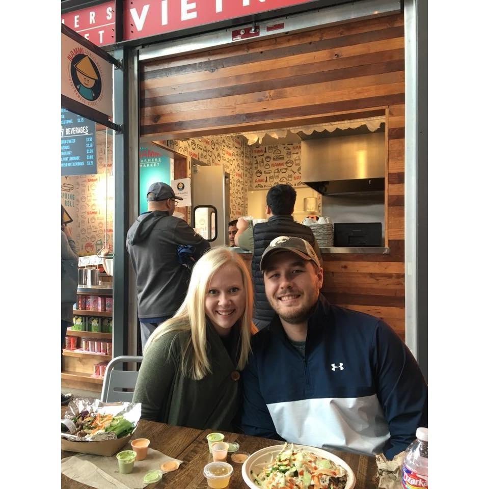 Dallas Farmers Market for lunch to celebrate Hunter's Birthday - March 2018