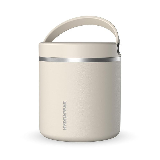 Hydrapeak 25oz Stainless Steel Vacuum Insulated Food Jar | Kids Jar for Hot Food and Cold Food, Wide Mouth Leak-Proof Soup Jar for Adults, 10 Hours Hot and 16 Hours Cold (Stone)