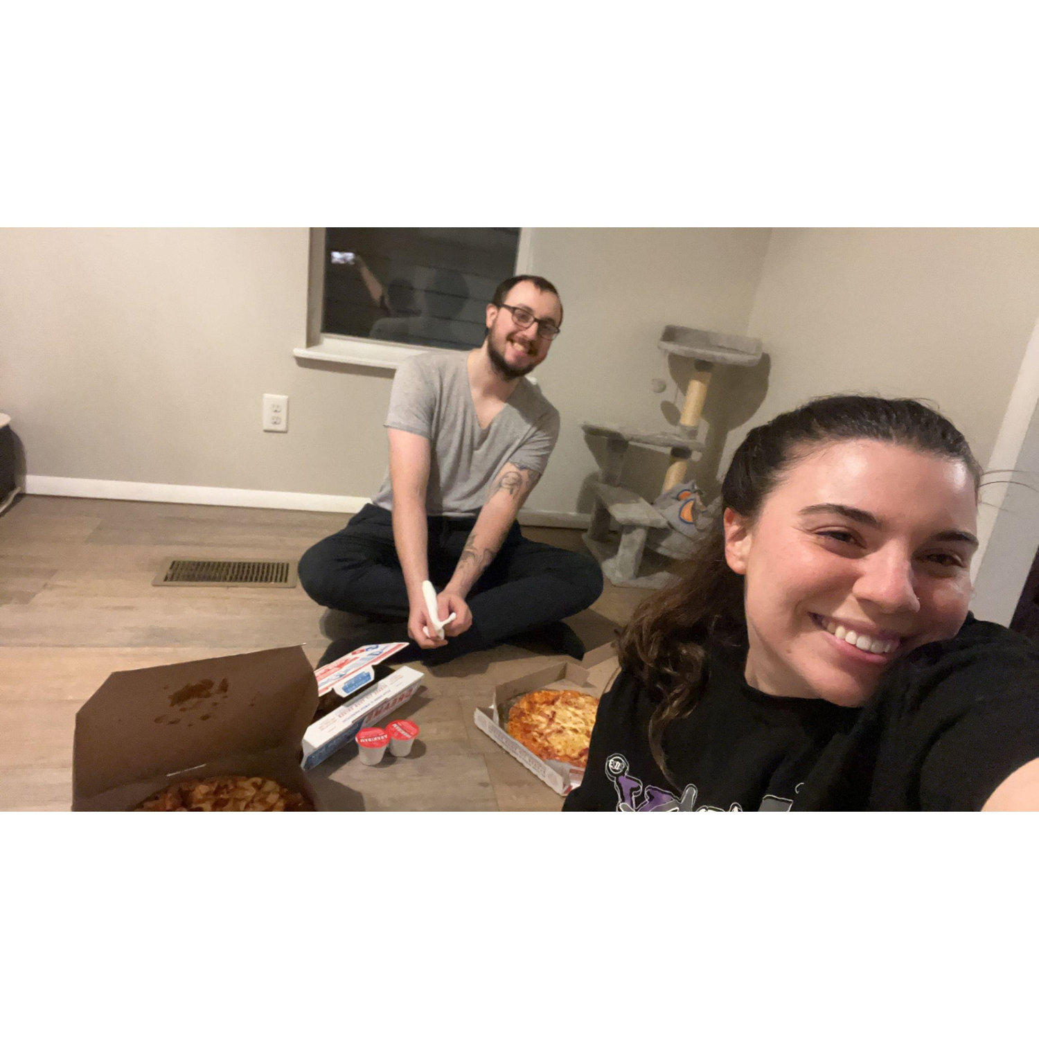 The first night in our apartment