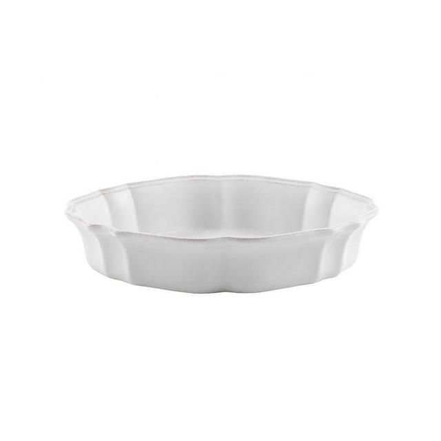 Casafina Stoneware Ceramic Impressions Collection Large Oval Baker 13.75'' x 9.5'' H2.75'' White
