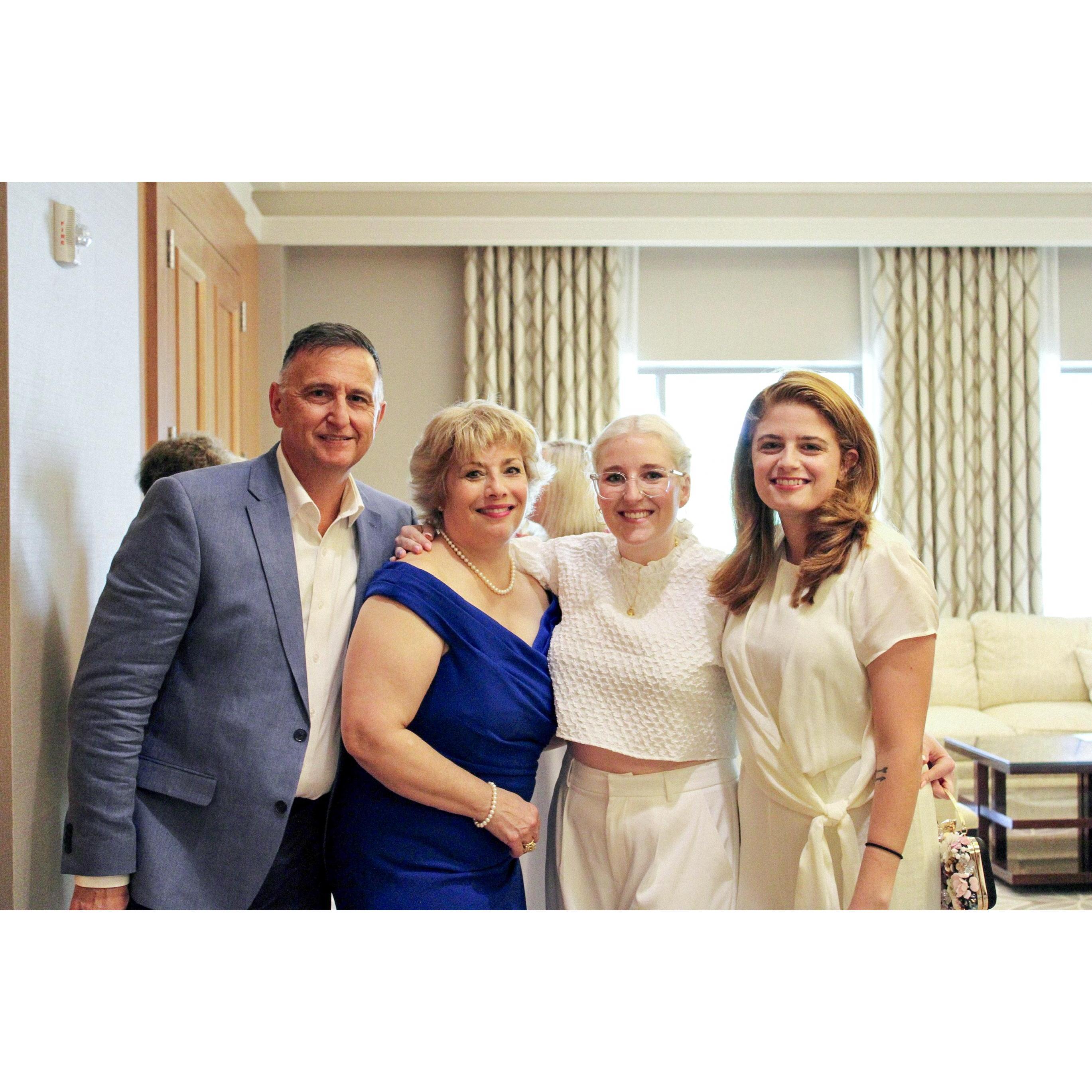 Julia and Sloane with Julia's parents, Albert and Maryjane