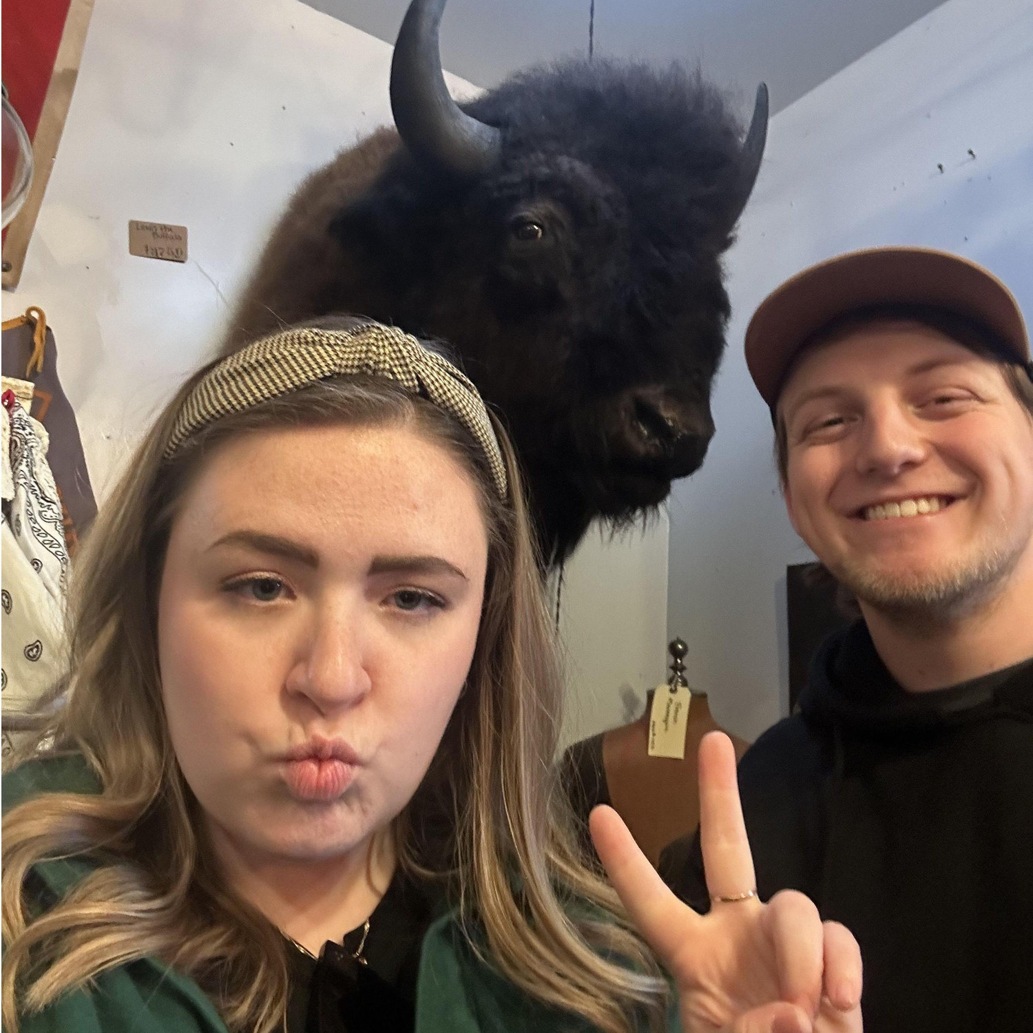 This was our first official picture together. God bless the bison.