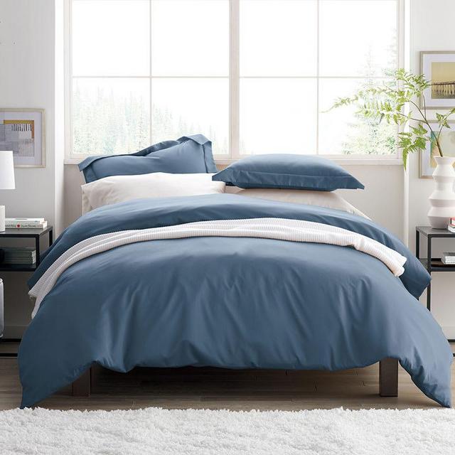 Queen White Legends Hotel™ Supima® Cotton Wrinkle-Free Sateen Duvet Cover