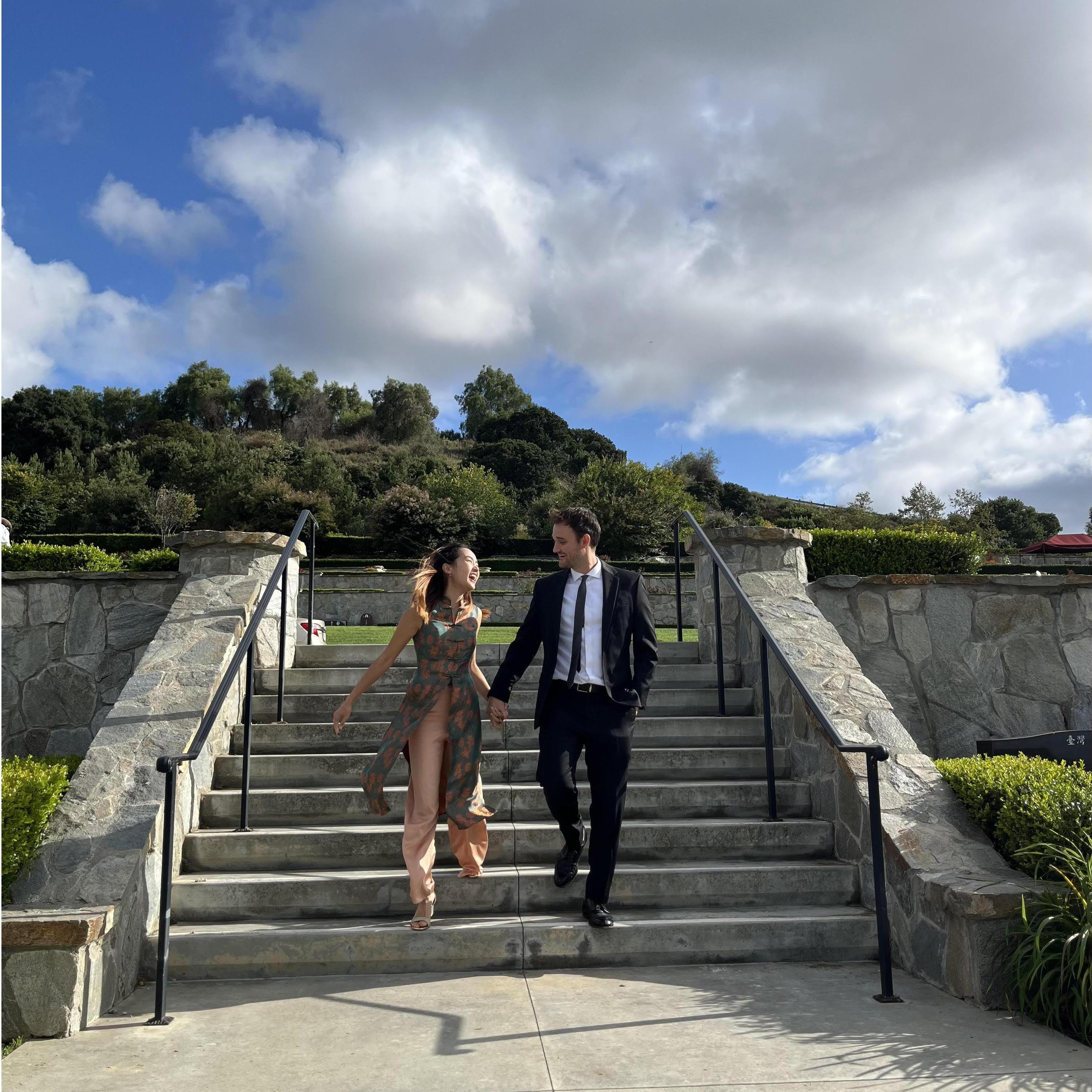 At a wedding for Kristie's cousin.