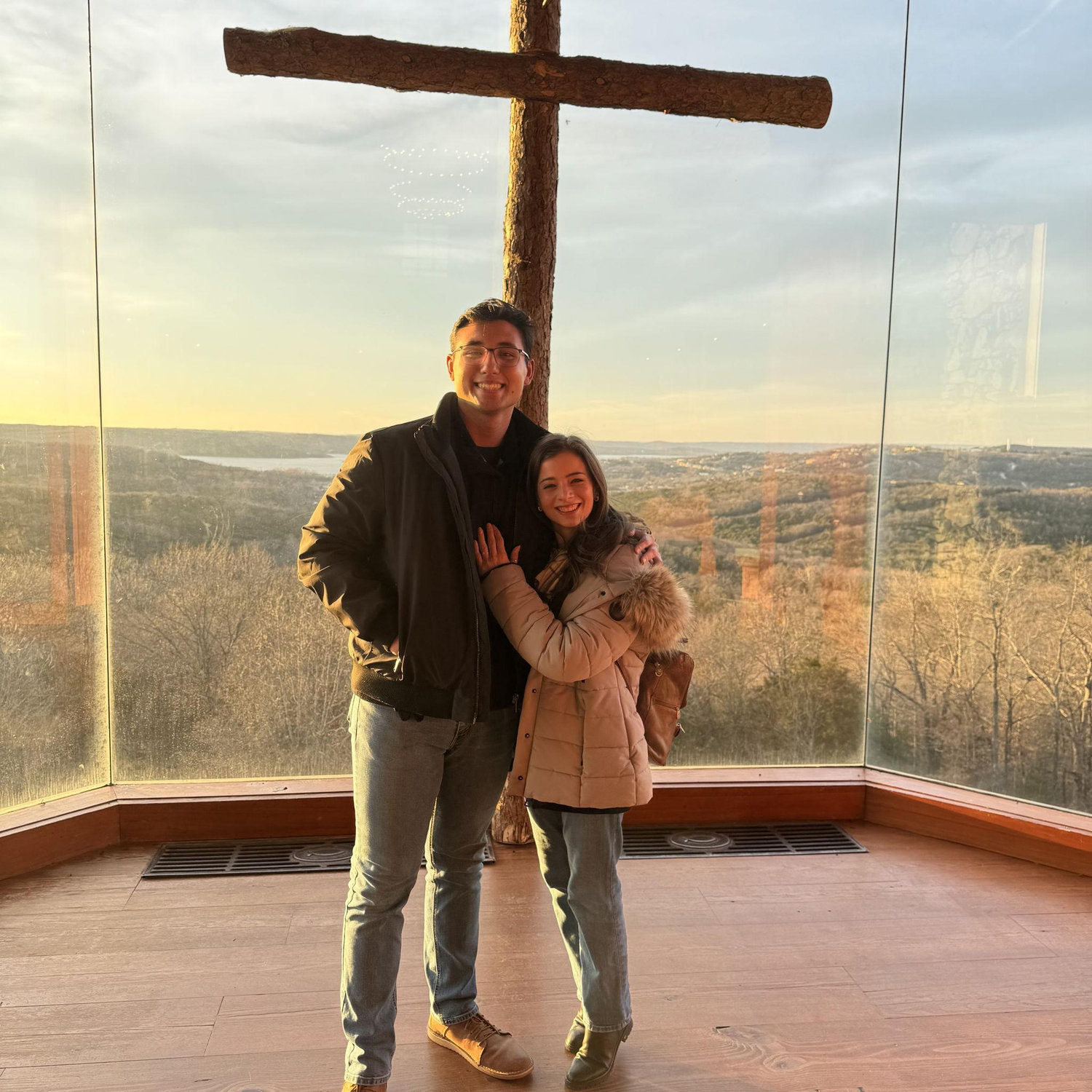 Reece proposed at Chapel of the Ozarks on a family trip to Branson.