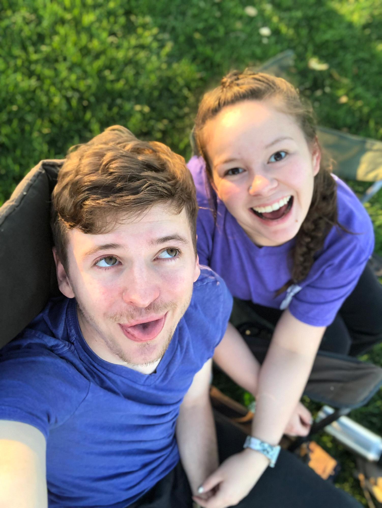 First Fourth of July together! At Memorial Park in Colorado Springs, waiting for the fireworks to start!