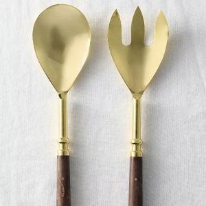 Woodland Metal Two-Piece Salad Serve Set