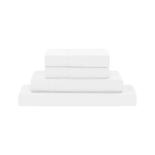 Modern Threads Soft Microfiber Solid Sheets - Luxurious Microfiber Bed Sheets - Includes Flat Sheet, Fitted Sheet with Deep Pockets, & Pillowcases White King