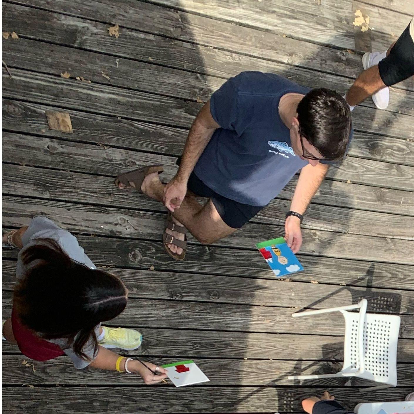 At a painting party we both decided to paint something from Peanuts and compare.