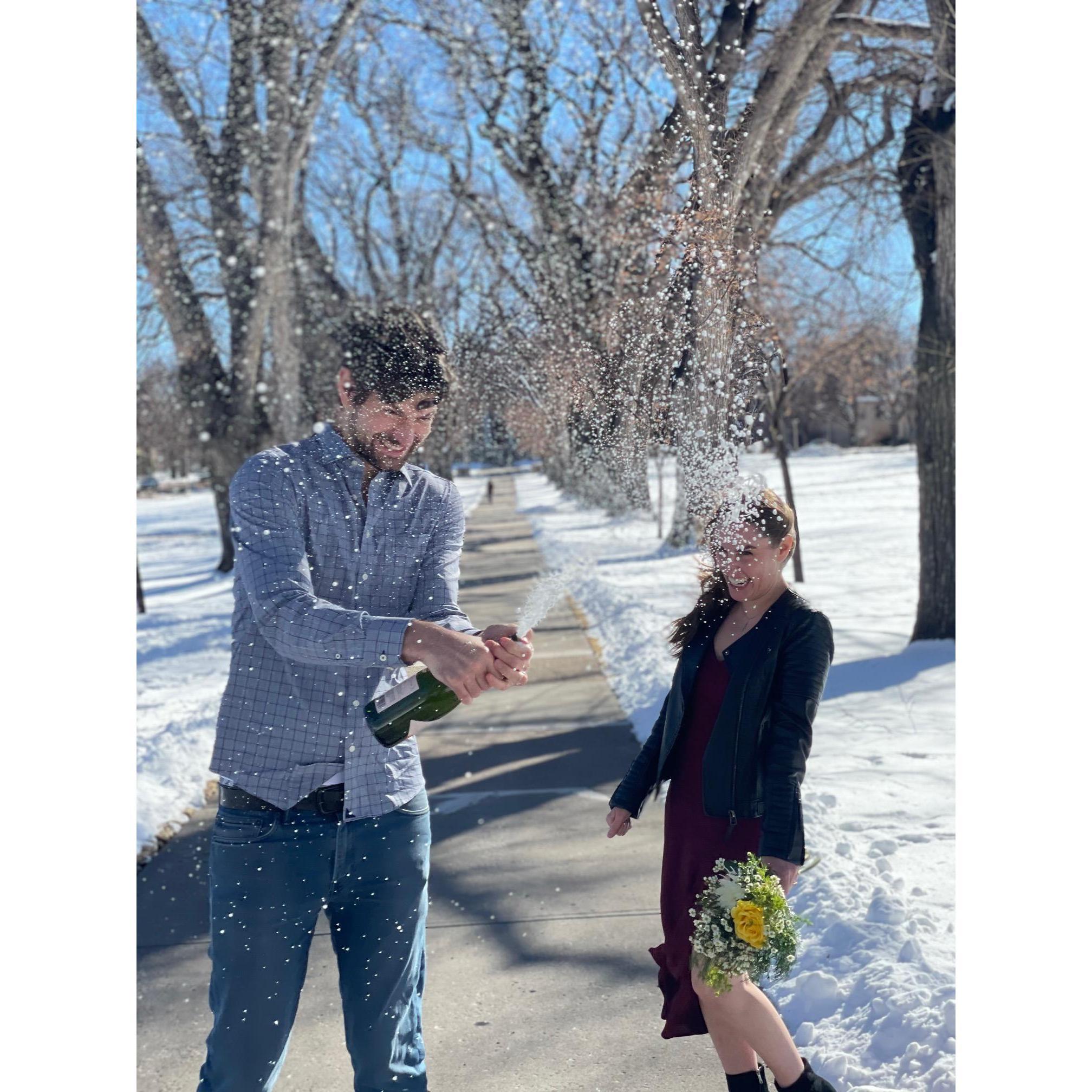 We're married!