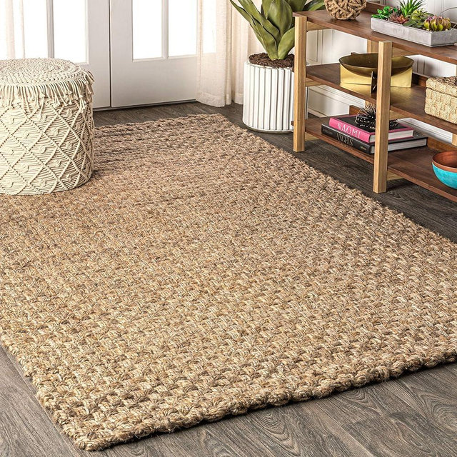 JONATHAN Y Estera Hand Woven Boucle Chunky Jute Natural Indoor Area Rug, 5x8, Bohemian, Transitional, Easy-Cleaning for Living Room, Bedroom, Kitchen, Pet Friendly, Non-Shedding (NFR102A-5)