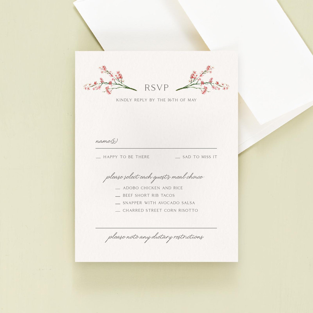 Allamia Portrait | Watermelon | Zola Wedding Invitations