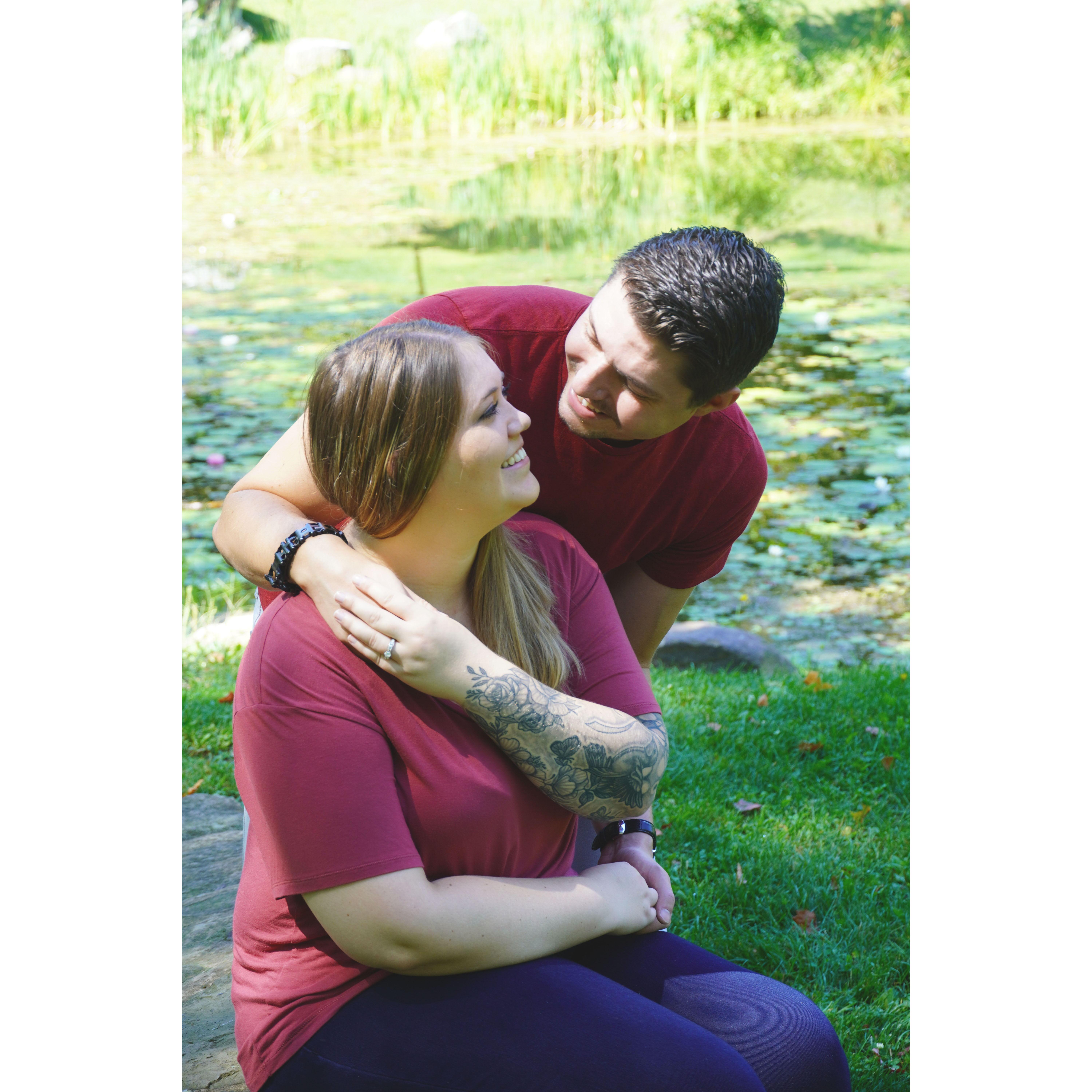 Engagement Photo at Botanical Gardens