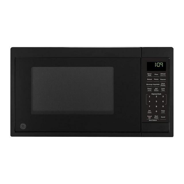 GE GCST09N1WBB Microwave Oven, 900-watt 7 Auto Cooking Settings, Child-Lock Technology, Kitchen Essentials for The Countertop, Dorm Room or Apartment, New 0.9 Cu. Ft, Black