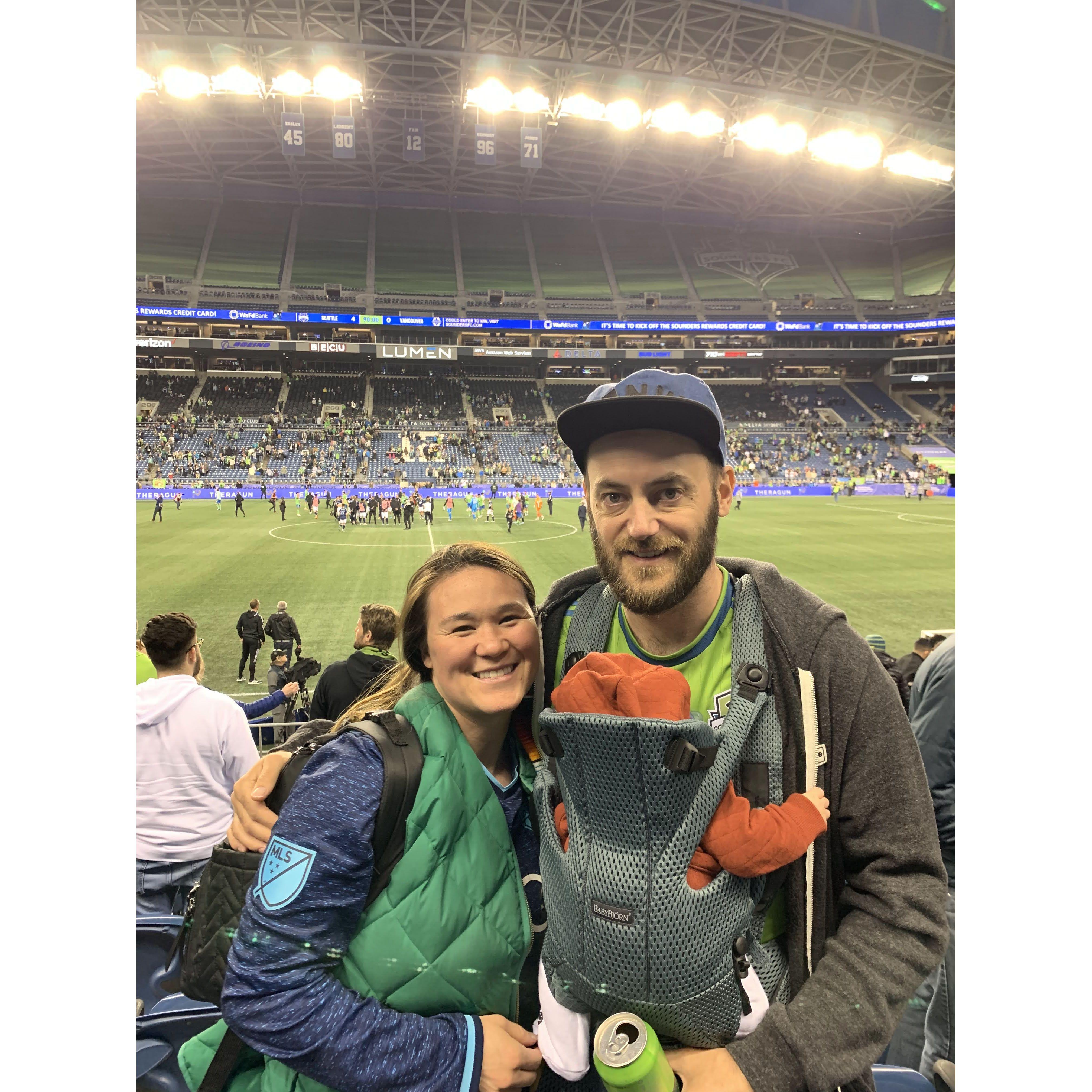 Mason’s first Sounders game