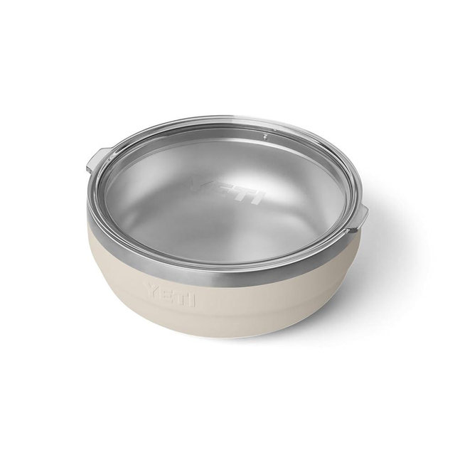 YETI Rambler Low Bowl, Vacuum Insulated, Stackable and Nestable Stainless Steel Bowl with Lid, 1.6 Quart, Cape Taupe