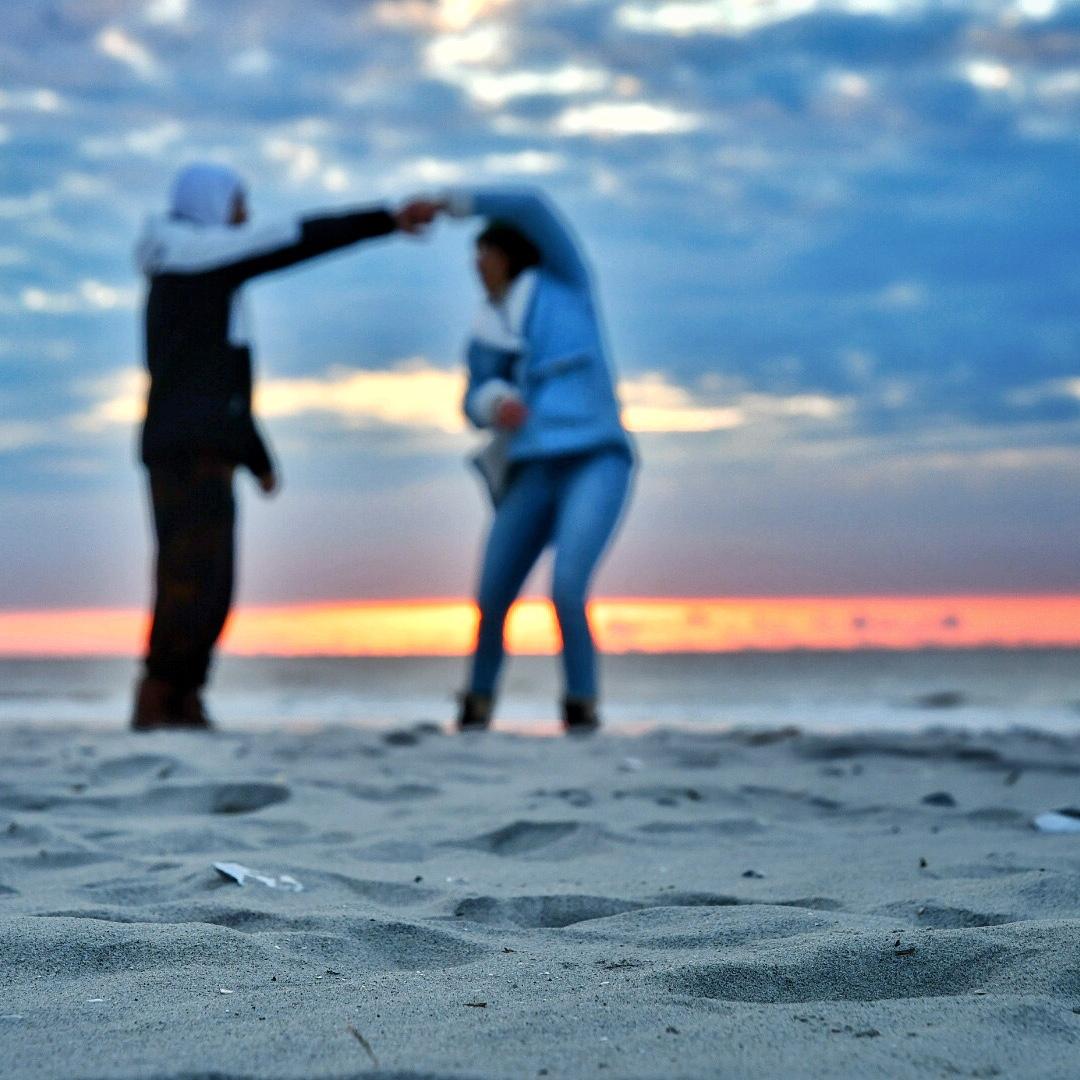 Dancing in the Myrtle Beach sunrise.