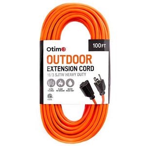 Otimo 100 ft 16/3 Outdoor Heavy Duty Extension Cord - 3 Prong Extension Cord, Orange