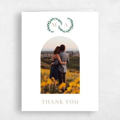 White Wedding Thank You - Cappell Photo