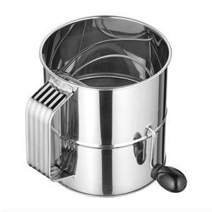 Winco RFS-8 8 Stainless Cup Rotary Flour Sifter