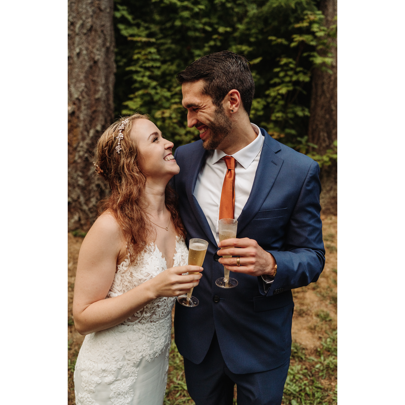 Finally warmed up and ready to celebrate after the frigid mountain downpour.