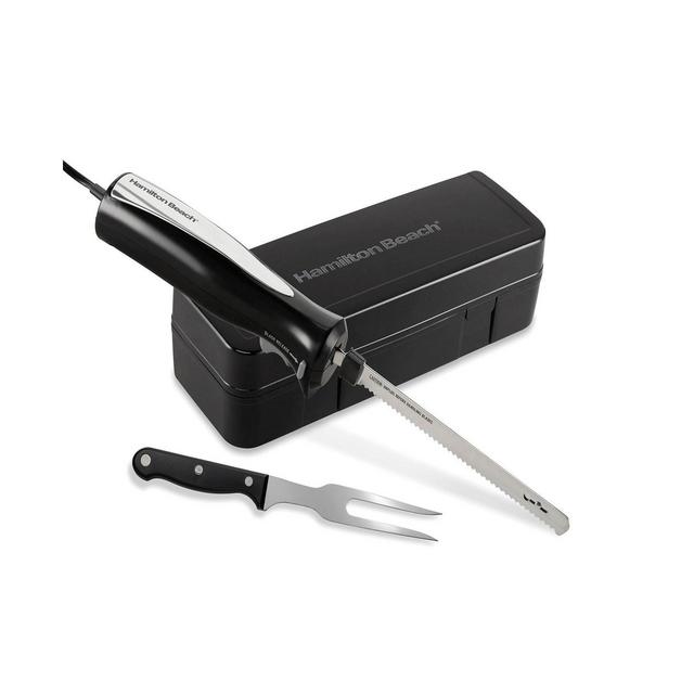 Hamilton Beach Electric Knife Set with Fork Case