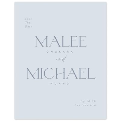 Blue Whisper Wedding Digital Save the Date - Buenos Classic