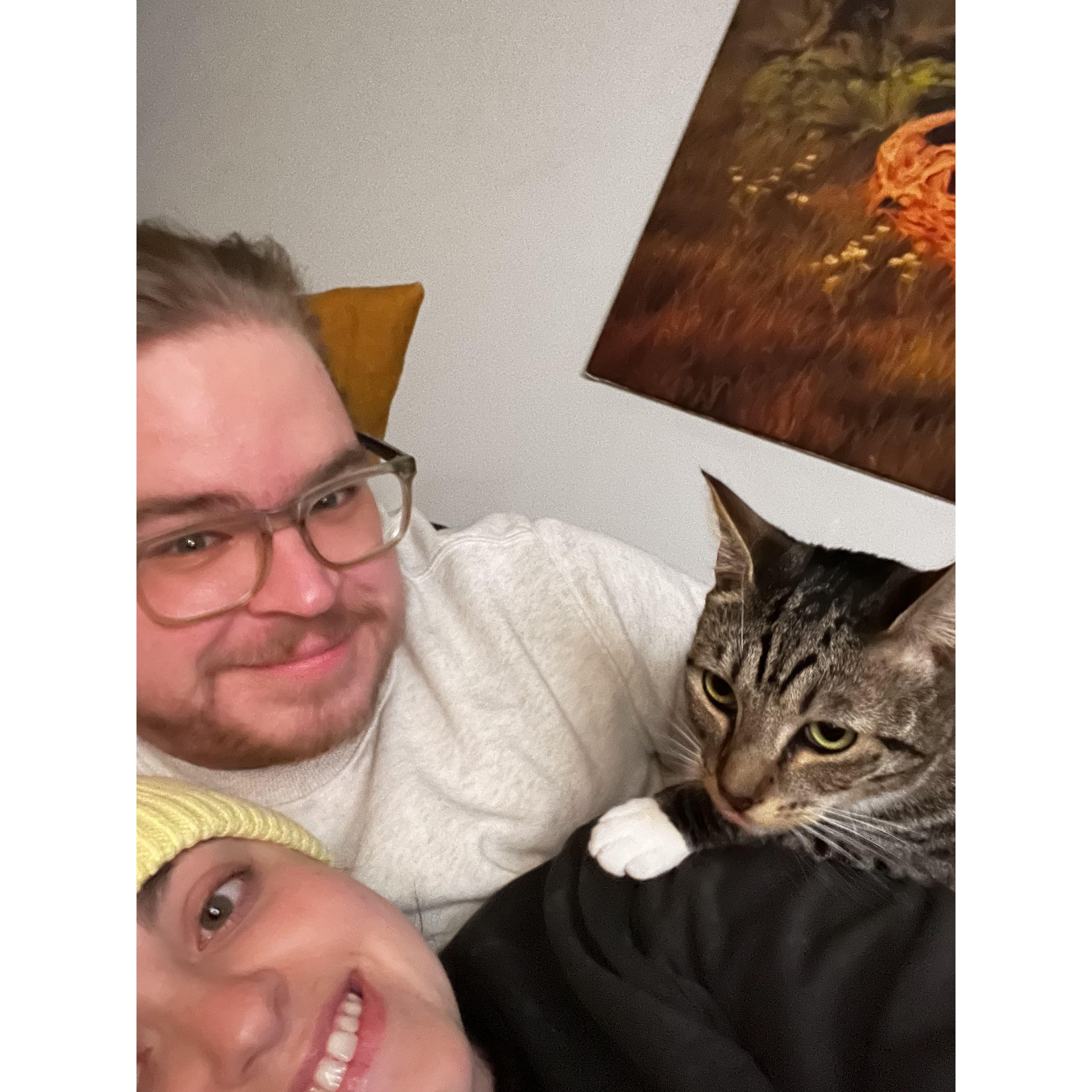 Our lil fam shout out to Stinky - excited for Anita to become official cat mommy