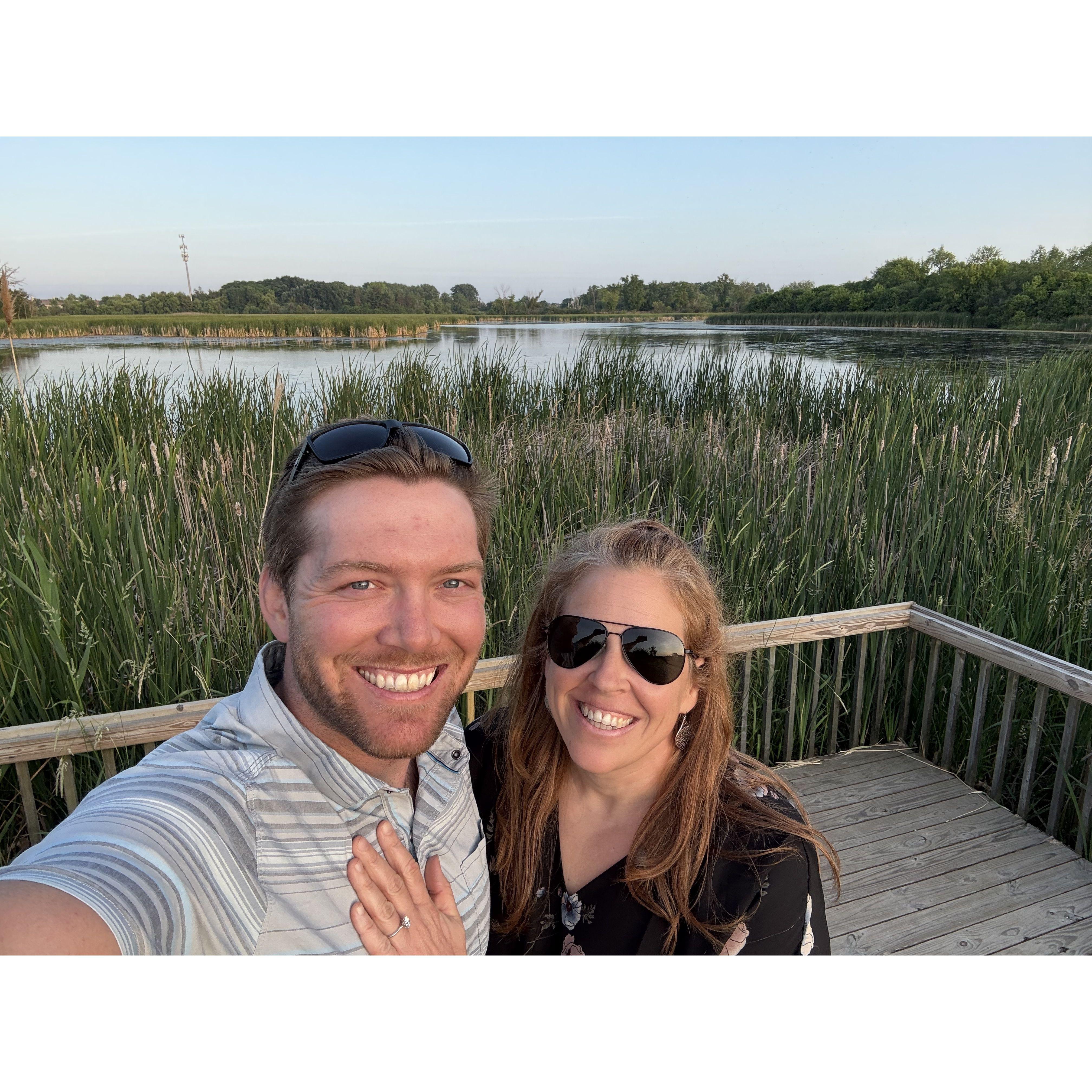 Dinner to celebrate our engagement!