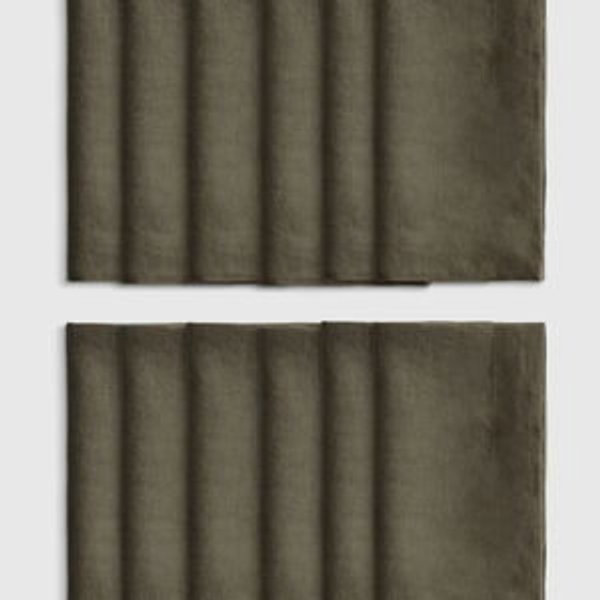 European Linen Wide-Hem Napkins (Set of 8)