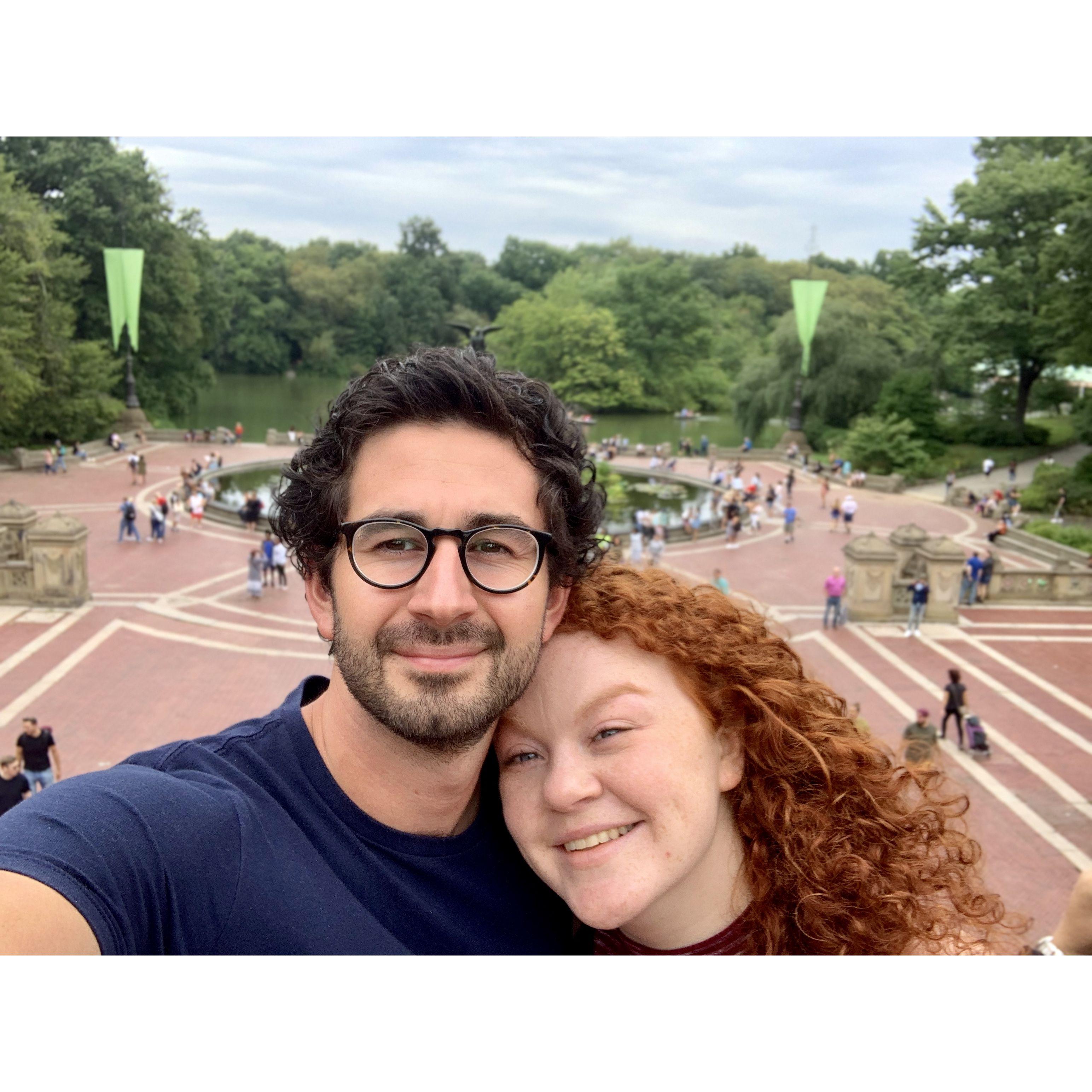 Central Park, dropping McKenzie off at grad school. Pete is right there, ready to support, whenever McKenzie has a new ambition to chase.