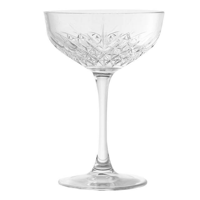 Trellis Coupe Glass, Set of 4 - Clear