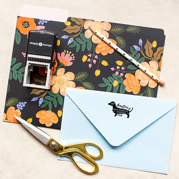 Dachshund Dog Address Stamp