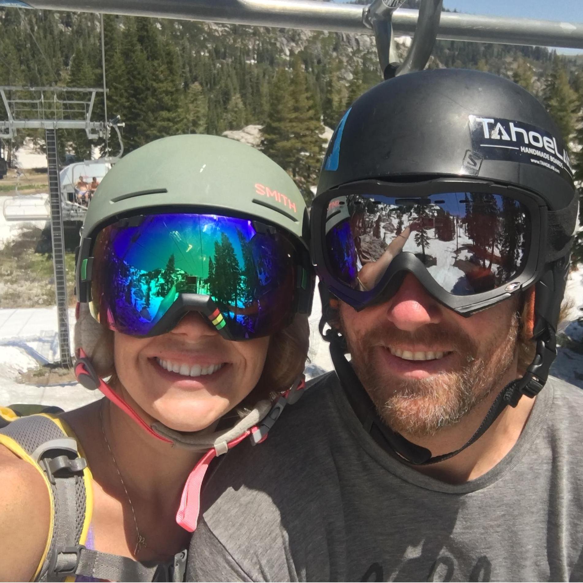 July 3rd skiing at Squaw Valley, tank tops only weather.