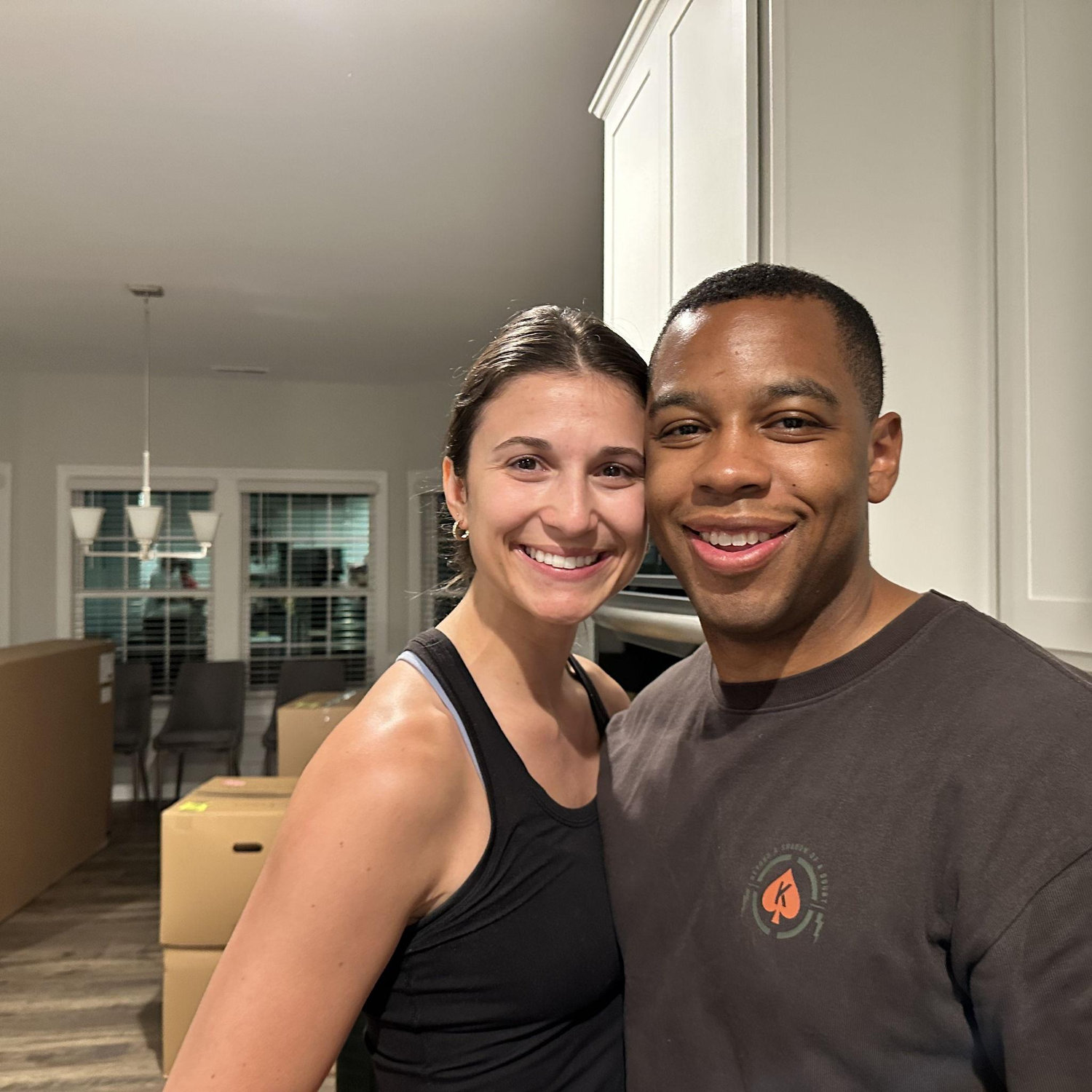 The day we moved into our first home together!