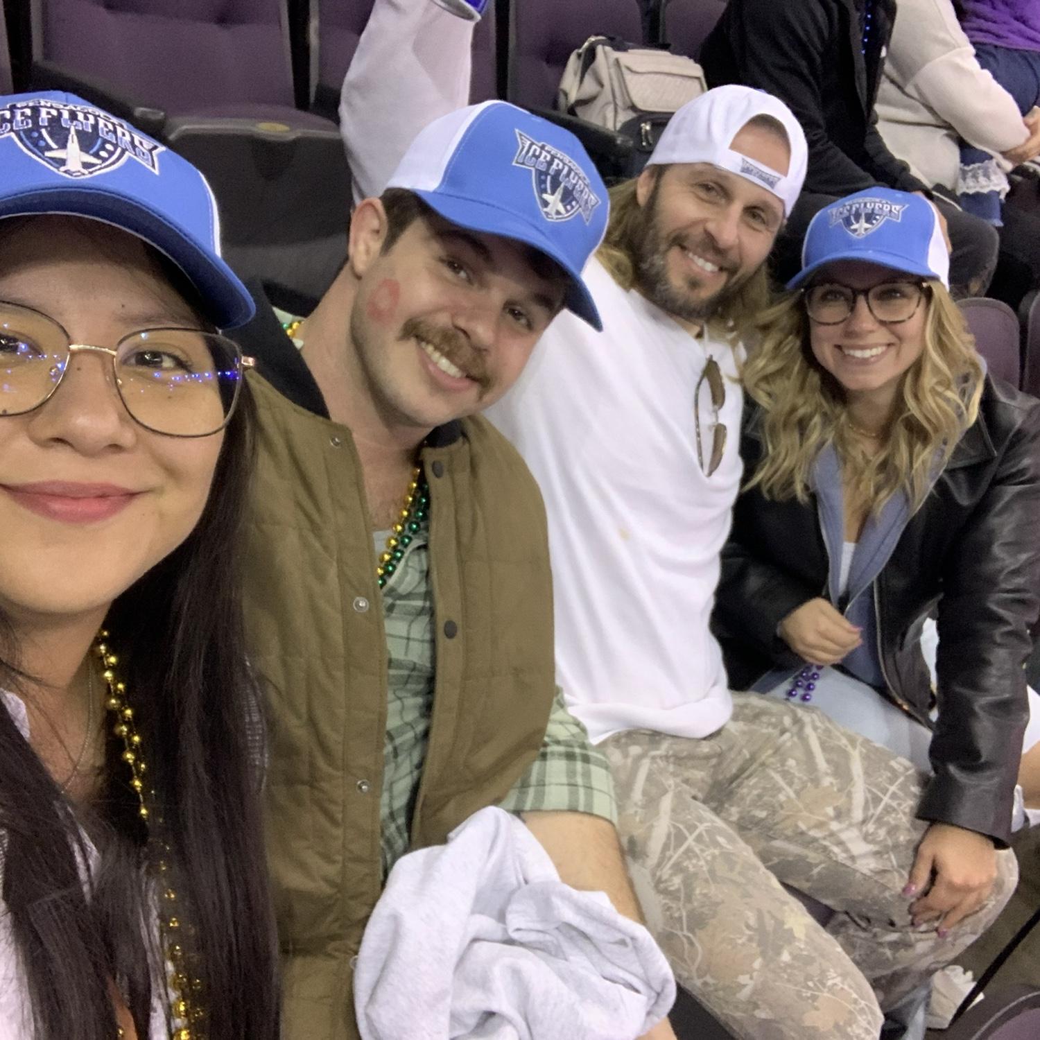 First hockey game, yet another yearly tradition for the Newby Weds