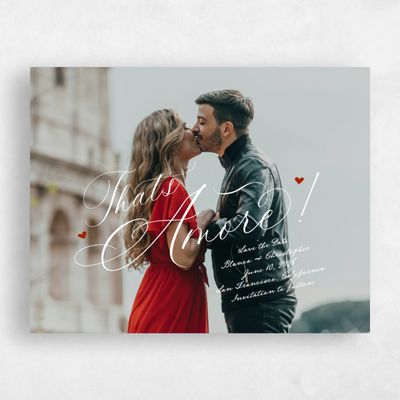 White Standard Wedding Save the Date - Estate Photo