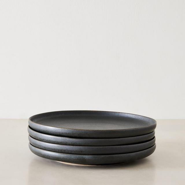 Kanto Matte Glaze Salad Plate Black S8