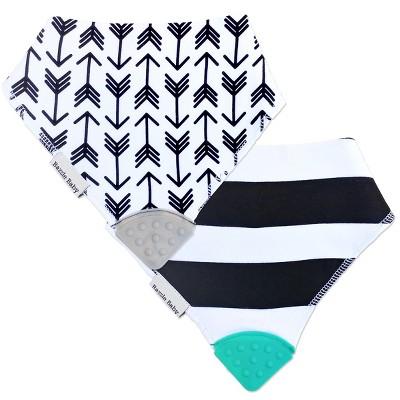 Bazzle Baby Banda Bib 2pk Teether Set - Arrows & Stripes