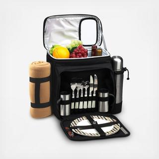 Equipped 2-Person Picnic Tote with Coffee Set & Blanket
