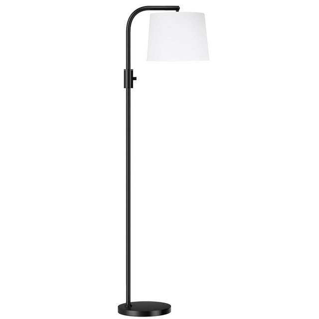 Ambimall Fully Dimmable Floor Lamp - Floor Lamps 9W LED Light Bulbs, Standing Lamps for Living Room with Adjust Head, Modern Standing Light Rotary Switch, Tall Lamp for Bedroom(Black and White)