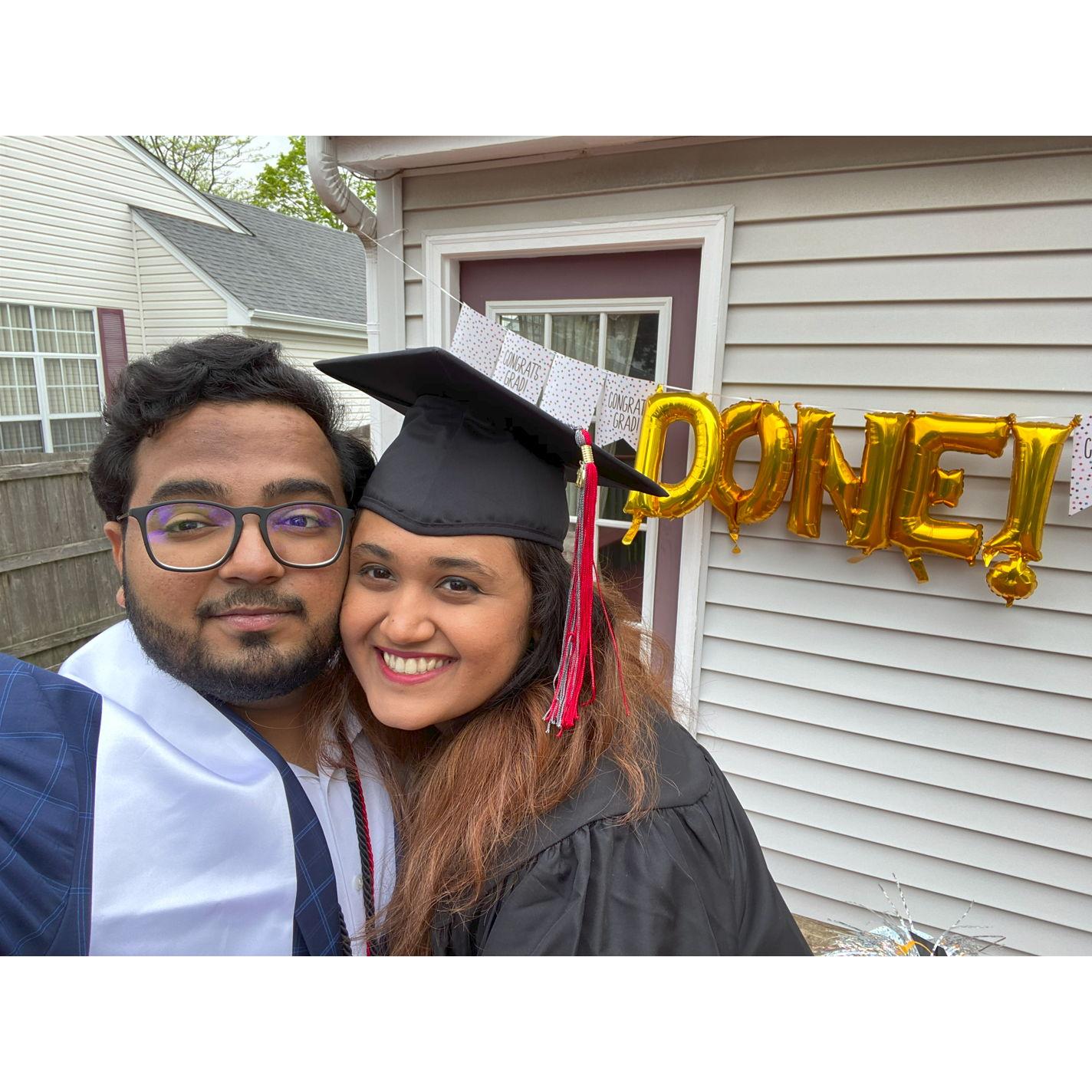 Milestone Alert: I lost some hair, Mrugami lost some sanity, but hey—we both survived college!