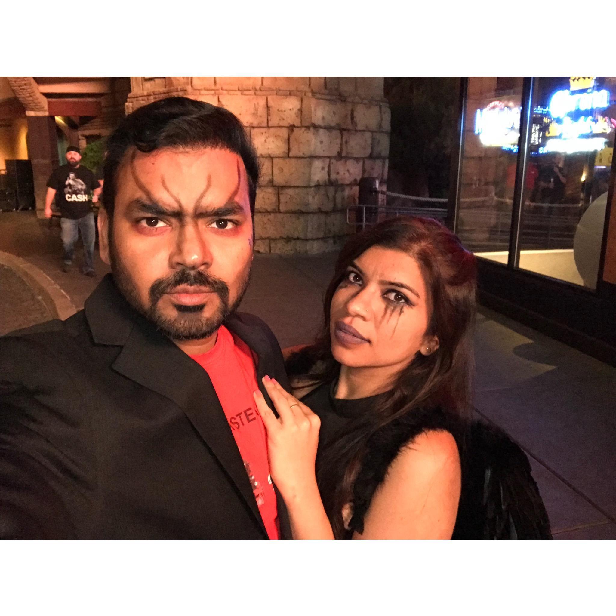 He played along with my crazy.. Our First Halloween together!! - Las Vegas, NV