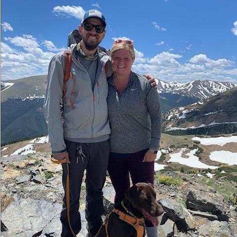 Hiking in Colorado with our newest addition - Homer dog.