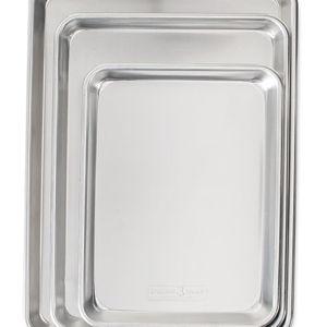 Nordic Ware Brilliant™ Colorful 3-Pc Baking Set, Nonstick made without PFAS or PTFE for safe cooking; Reinforced steel rim prevents warping; Includes Half Sheet, Quarter Sheet, and Eighth Sheet